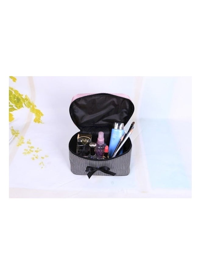 حقيبة لمستحضرات التجميل والمكياج مزينة بطبعة منقطة متعدد الألوان - Image 2