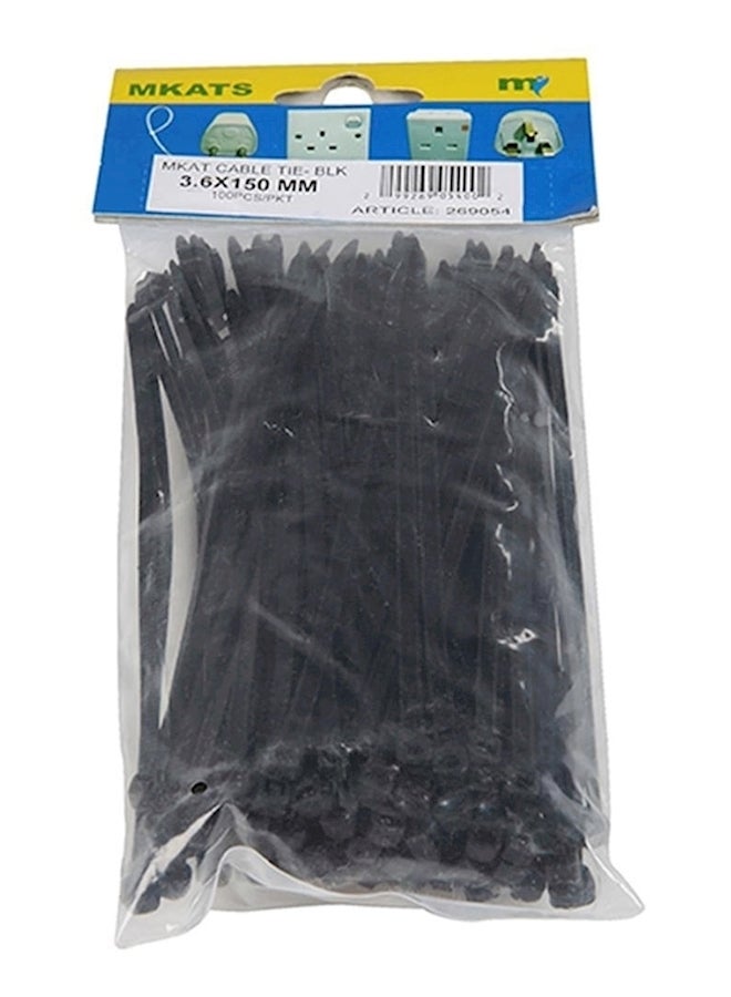100-Piece Cable Ties Black