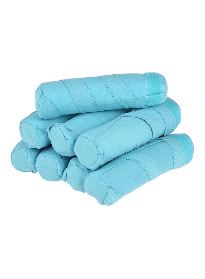 8-Piece Hair Curler Memory Foam Set Blue - Image 1