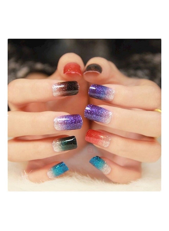 18-Piece Chunky Glitter Flakes Paillette Set Multicolour - Image 2