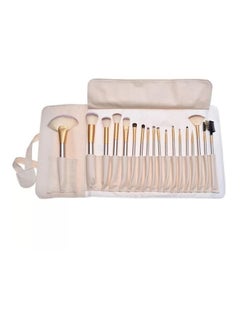 Generic 18-Piece Foundation Makeup Brush Tool With Pouch Bag Case Gold  - Image 2
