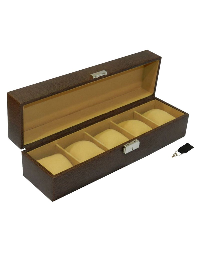 LAVERI LEATHER - unisex 5-Section Watches Storage Box - Image 1