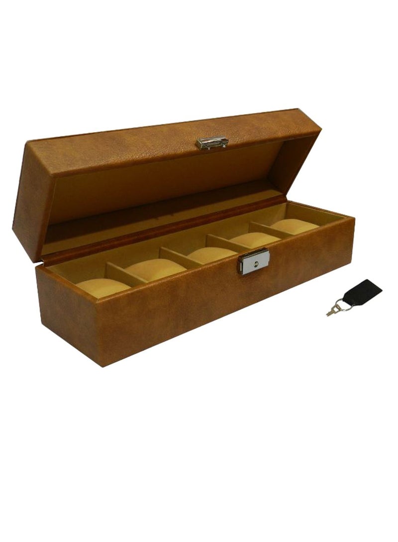 LAVERI LEATHER - unisex 5-Section Watches Storage Box - Image 1