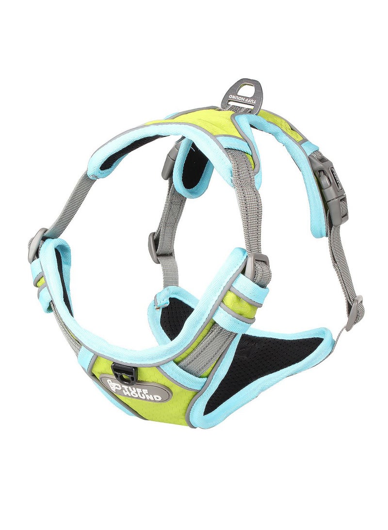 Adjustable No Pull Vest Dog Harness Blue/Grey/Green