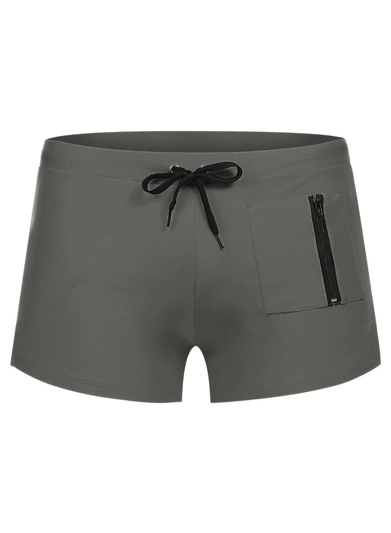 Summer Drawstring Swimwear Short Grey - Image 1