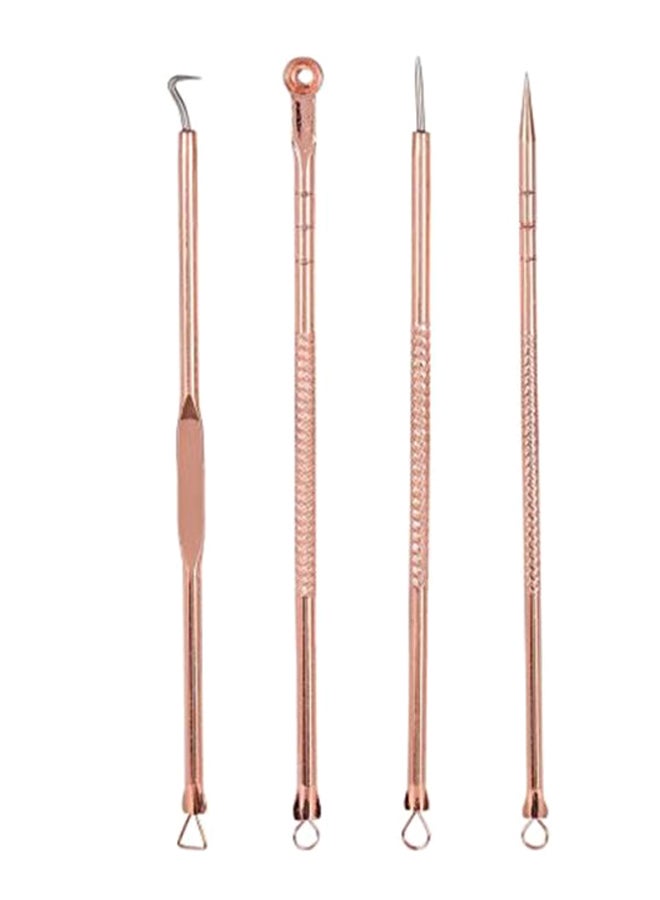 مجموعات أدوات لإزالة الرؤوس السوداء، من 4 قطع ذهبي وردي