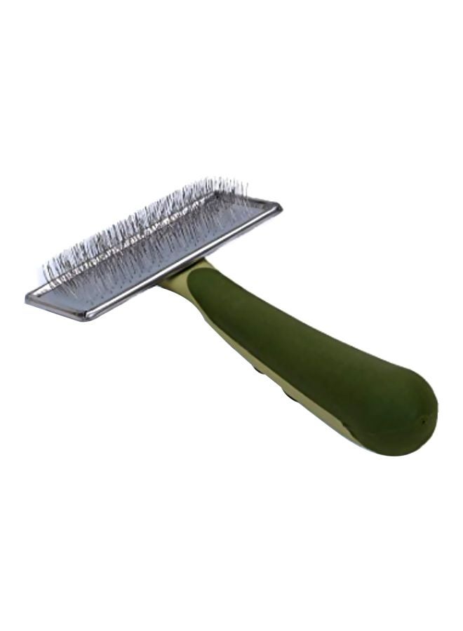 Soft Slicker Brush Grey/Green 10.5x1.5x6.3inch