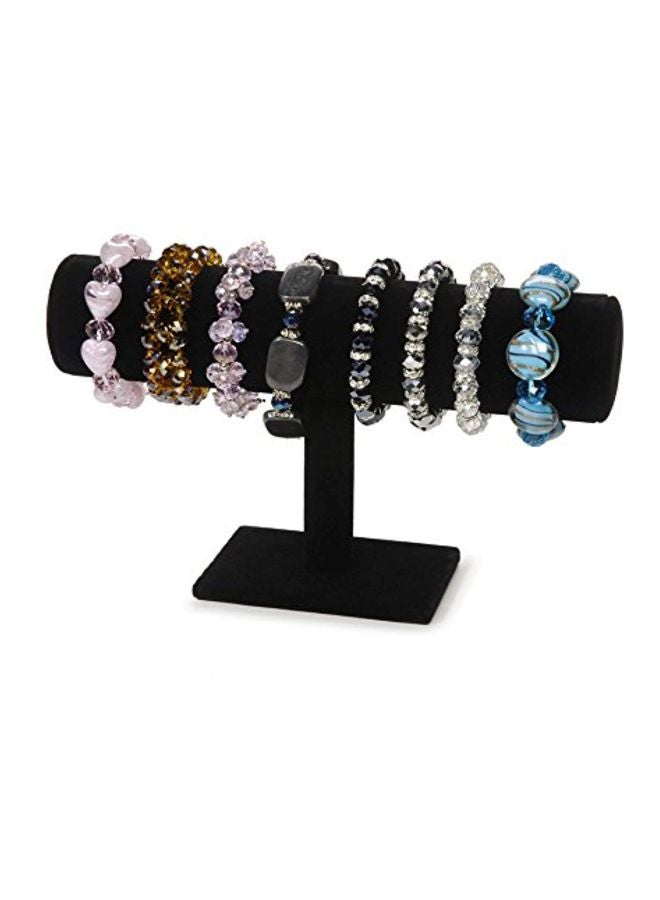 داريس حامل مجوهرات بلوح أحادي أسود مخملي 2x9.2x5.5بوصة - Image 3