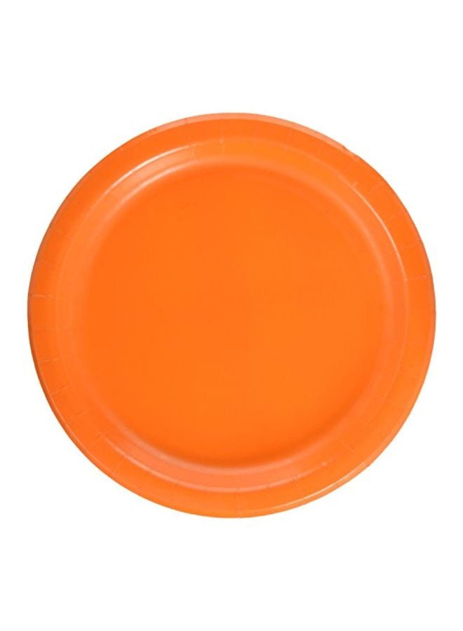 كرييتف كونفيرتينج طقم أطباق ورقية دائرية للعشاء مكون من 24 قطعة برتقالي صن كيسد 8.75بوصة - Image 1