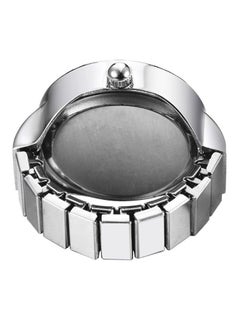 KS unisex Unisex's Elastic Alloy Analog Finger Ring Watch - 20 mm - Silver  - Image 2