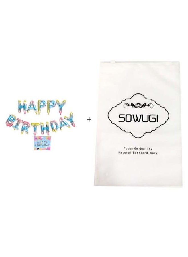 صوجي - مجموعة بالونات زينة لأعياد الميلاد بتصميم عبارة "Happy Birthday" 16بوصة - Image 1