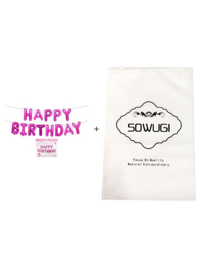 صوجي مجموعة بالونات زينة لأعياد الميلاد بتصميم عبارة "Happy Birthday" 16بوصة - Image 2