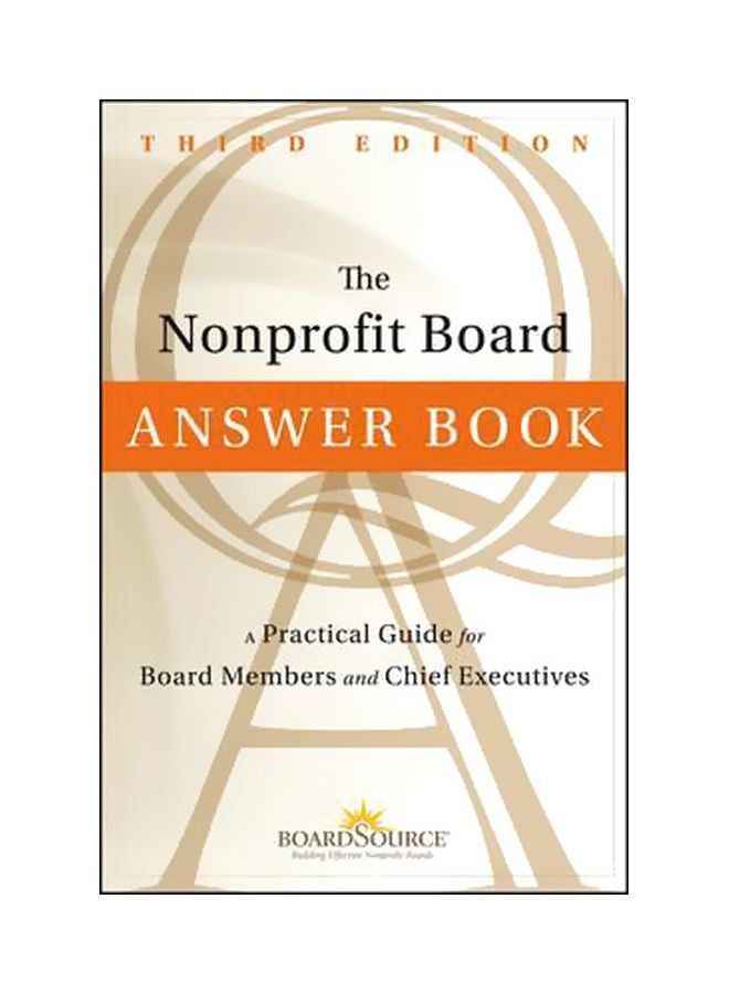 The Nonprofit Board Answer Book Hardcover English by BoardSource - 27-Dec-11 