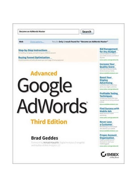 Advanced Google AdWords Paperback English by Brad Geddes - 01-Jun-14