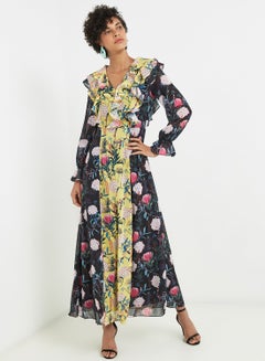 Fashion Essentials Mixed Floral Dress Multicolour