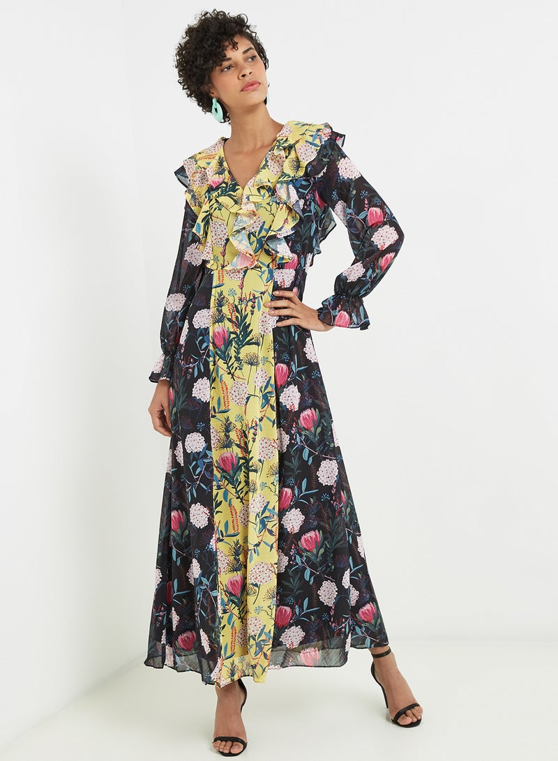 Iconic - Fashion Essentials Mixed Floral Dress Multicolour - Image 1