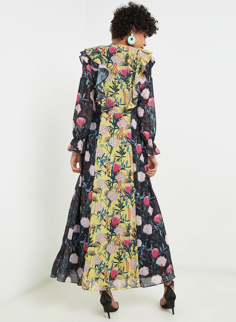 Iconic - Fashion Essentials Mixed Floral Dress Multicolour - Image 1