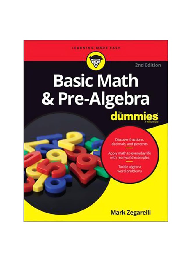 Basic Math And Pre-Algebra For Dummies Paperback English by Mark Zegarelli - 13-Jun-16 