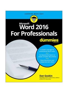 Word 2016 : For Professionals For Dummies Paperback English by Dan Gookin - 15-Aug-16 
