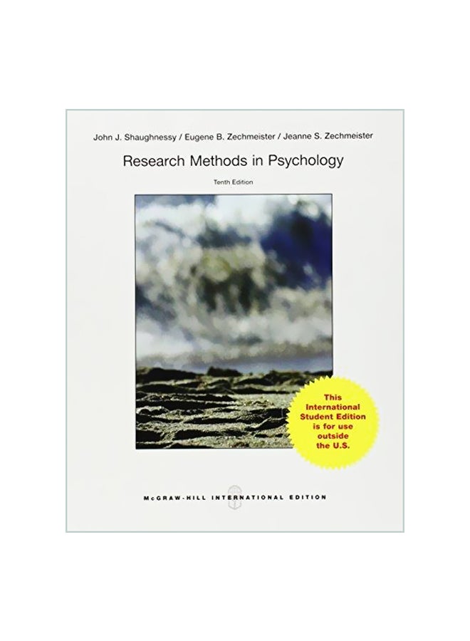Research Methods In Psychology Paperback English by John J. Shaughnessy - 18-Jul-14