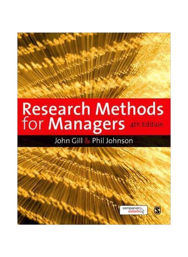 Research Methods For Managers Paperback English by John Gill - 01-Apr-10 