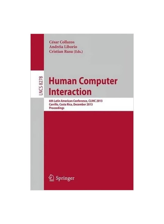 Human Computer Interaction Paperback English by Cesar Collazos - 13 Nov 2013 