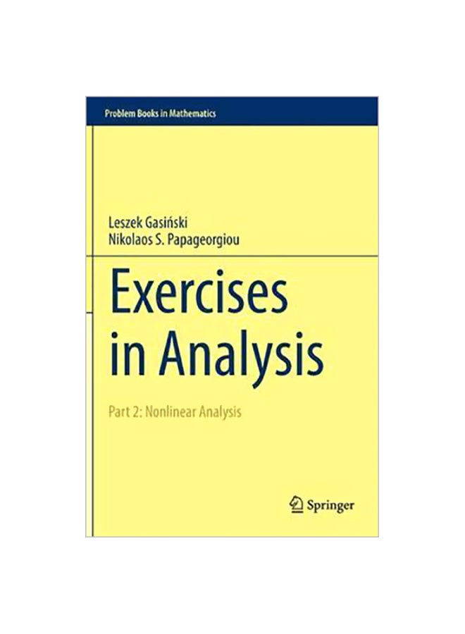 null - Exercises In Analysis : Part 2: Nonlinear Analysis Hardcover English by Leszek Gasinski - 08 Aug 2016 - Image 1