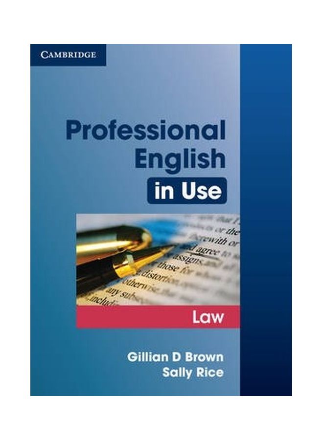 Professional English In Use Law Paperback English by Gillian D. Brown - 01-Jun-07 