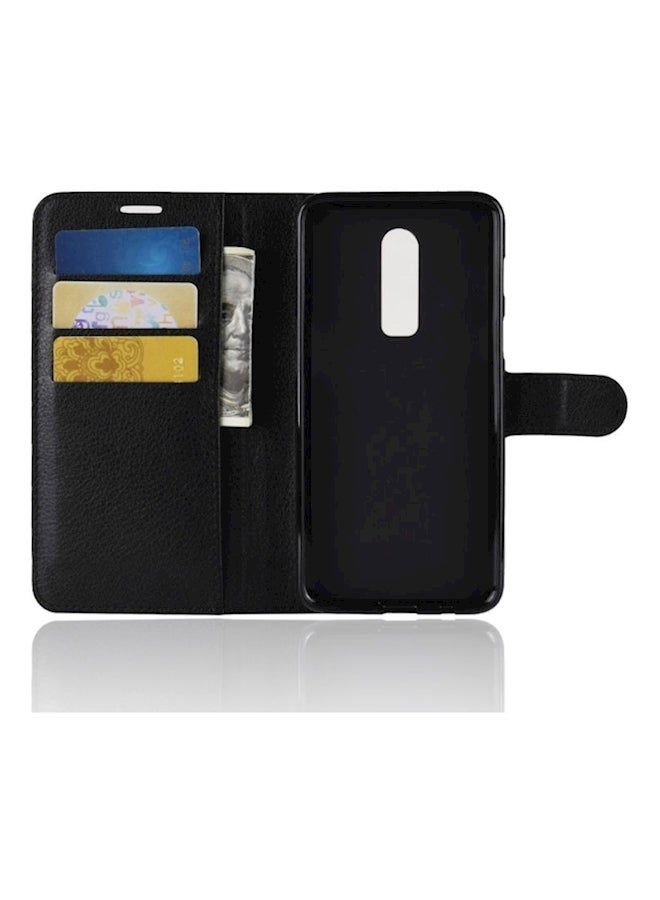 Generic - Leather Case Cover For Oneplus 6 Black - Image 1
