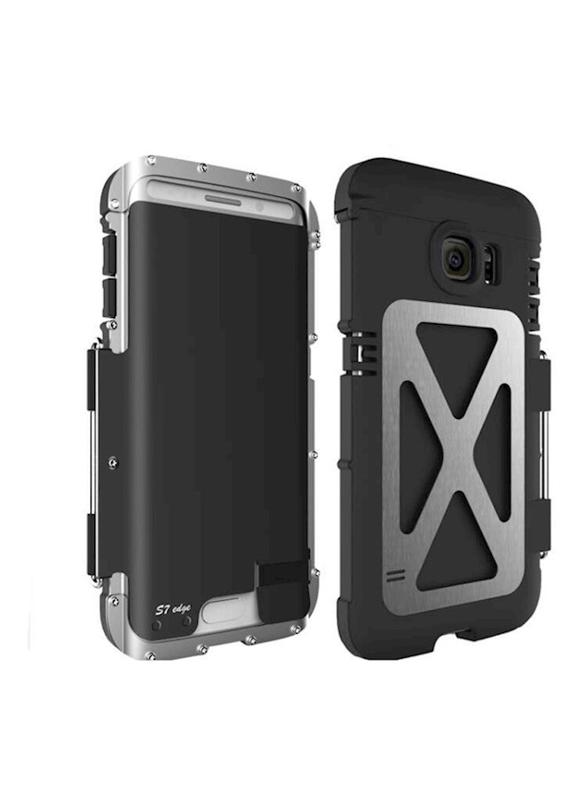 Protective Flip Cover For Samsung Galaxy S7 Edge Black/Silver