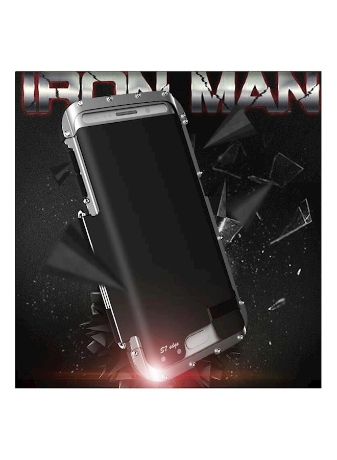 Protective Flip Cover For Samsung Galaxy S7 Edge Black/Silver