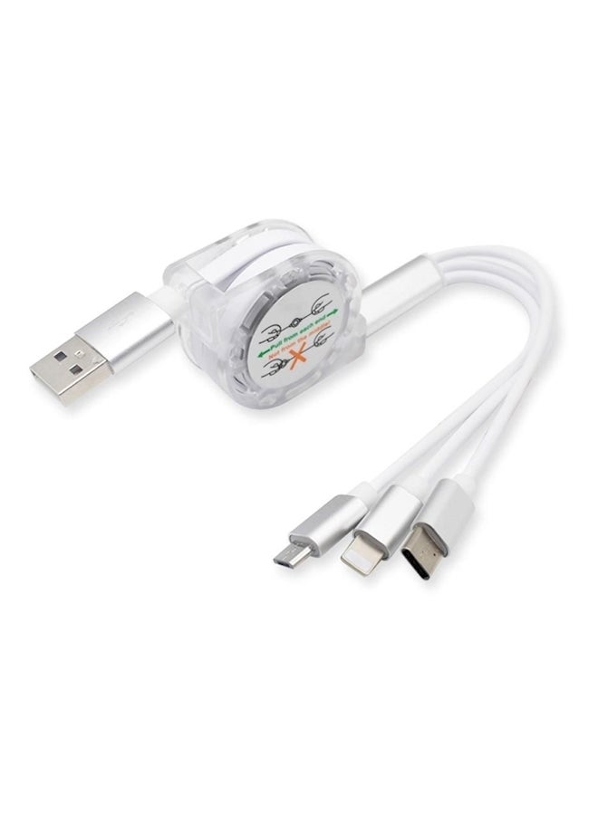 3-In-1 Charging Cable White