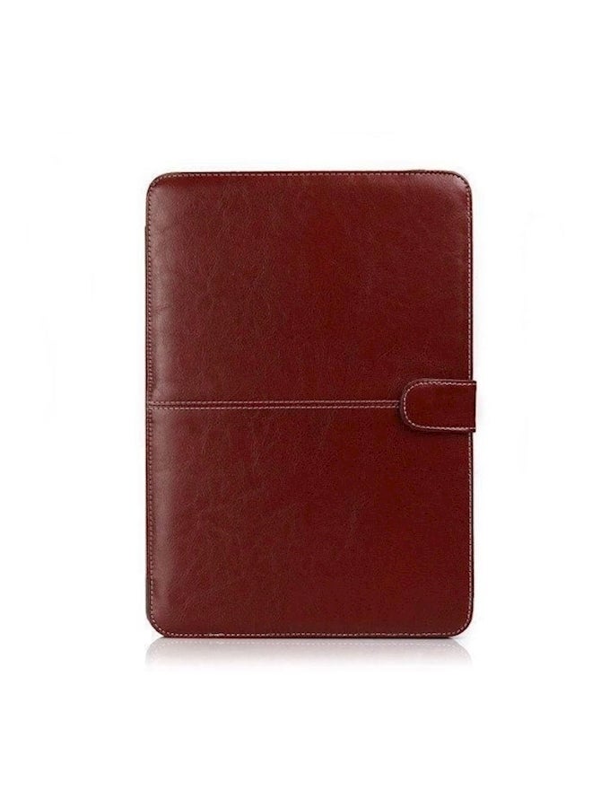 Pu Leather Case Laptop Notebook Sleeve Bag Cover For Macbook Air 13 Inch Red  - Image 3
