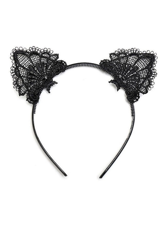 Cat Ears Headband Black