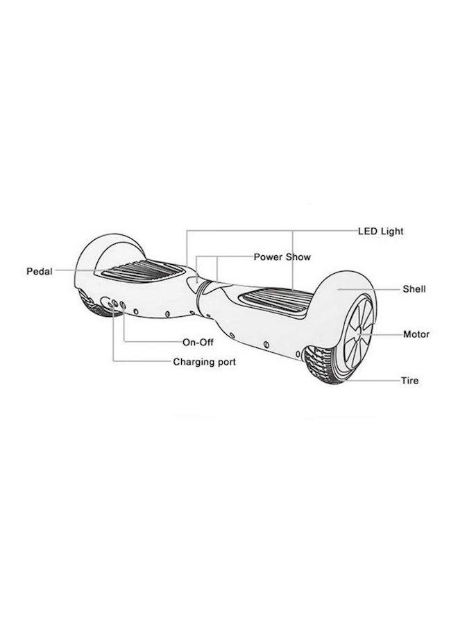 F-Speed Hoverboard Two Wheel Self Balancing Electric Scooter Black - Image 4