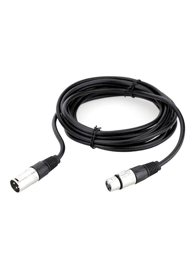 Female To Male Cable Wire For Microphone Mixer Black  - Image 1