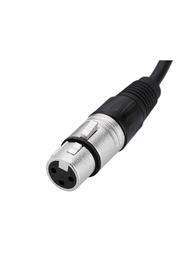 Female To Male Cable Wire For Microphone Mixer Black  - Image 4