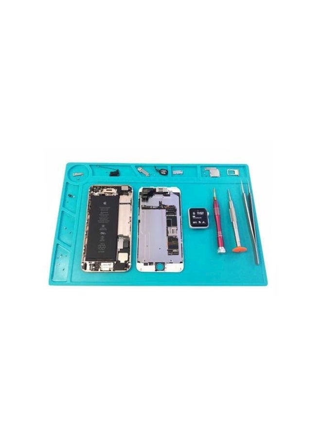 Metal Heat Insulation Pad Blue 35 x 25cm  - Image 2