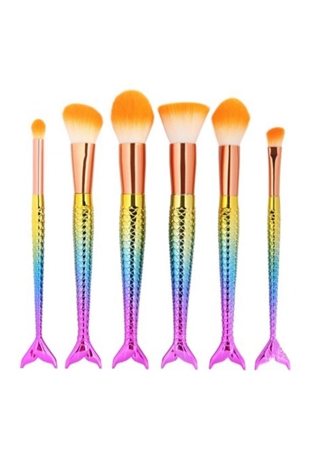 5-Piece Eyebrow Foundation Brush Set Multicolour