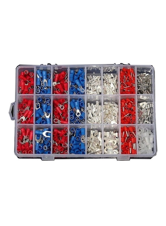 1000-Piece Insulated Electrical Cable Wire Cord Pin Set Silver/Red/Blue  - Image 1