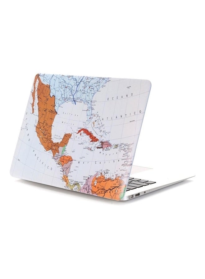 Generic - Smart Printed World Map Image Hard Case Cover For Apple Macbook Air 11/11.6 Inch Multicolour - Image 1