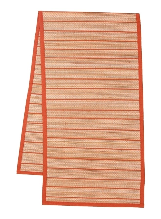 Textured Table Runner Beige/Orange 18x12inch 