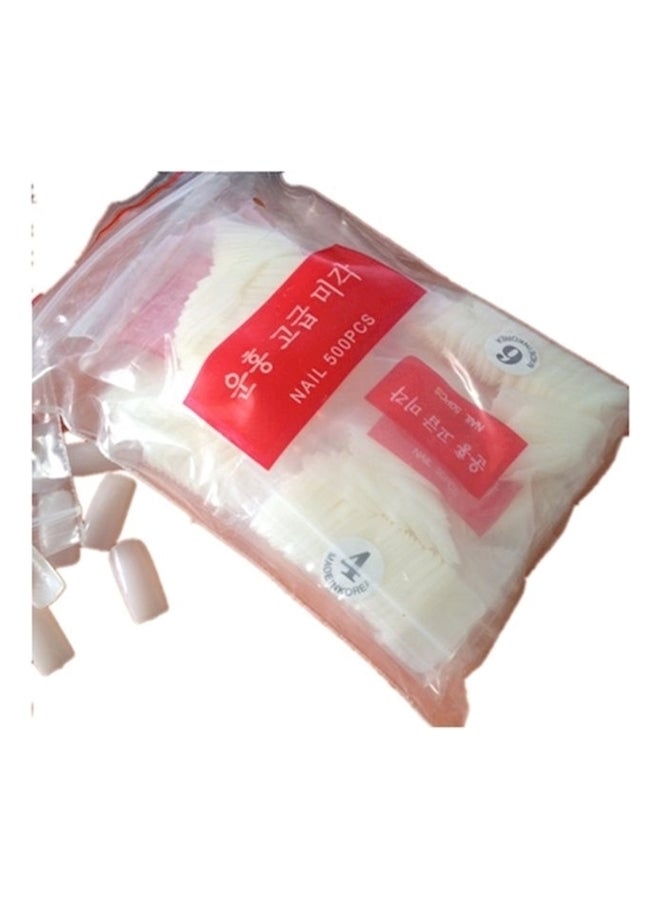 500-Piece False Nail Tips Set Ivory - Image 2
