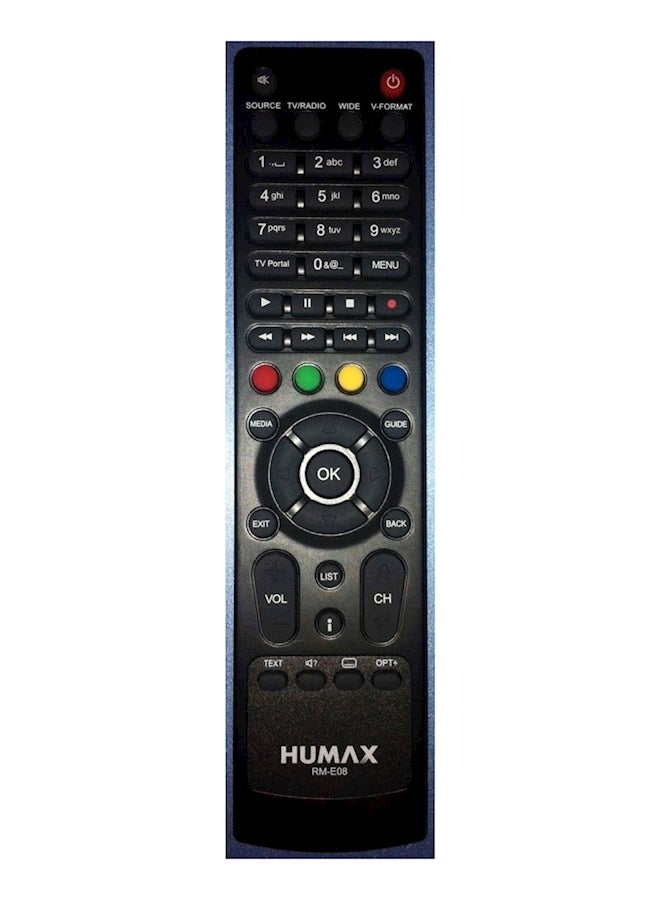 Humax Remote Control For VCRs Black/Red/Yellow