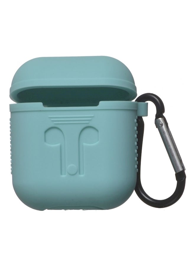 Protective Case With Hook For Apple AirPods Turquoise  - Image 1