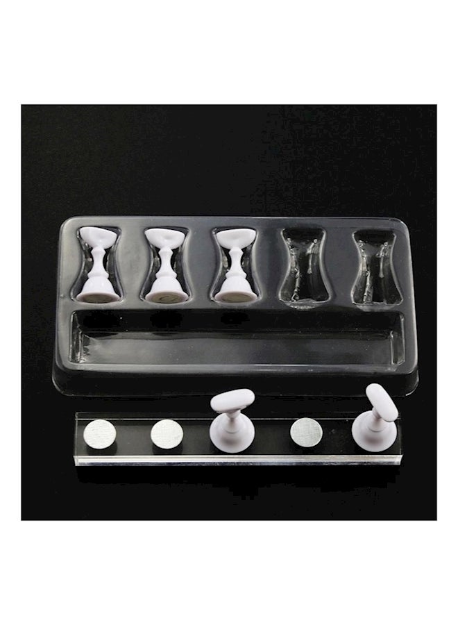 حامل للتدريب على فن تزيين الأظافر أبيض - Image 1