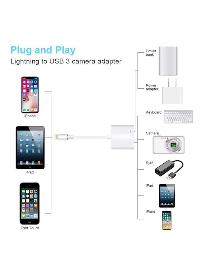 USB Otg Adapter For iPhone White - Image 2