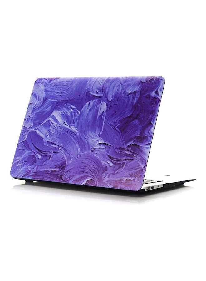 Color Paint Abstract Painting Front Cover Case For Apple Macbook Air 11 11.6 Inch Design 1 Purple