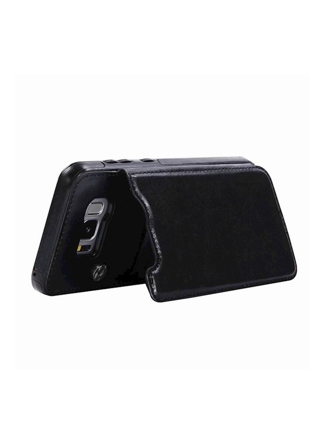 Protective Wallet Case Cover For Samsung S8 Black