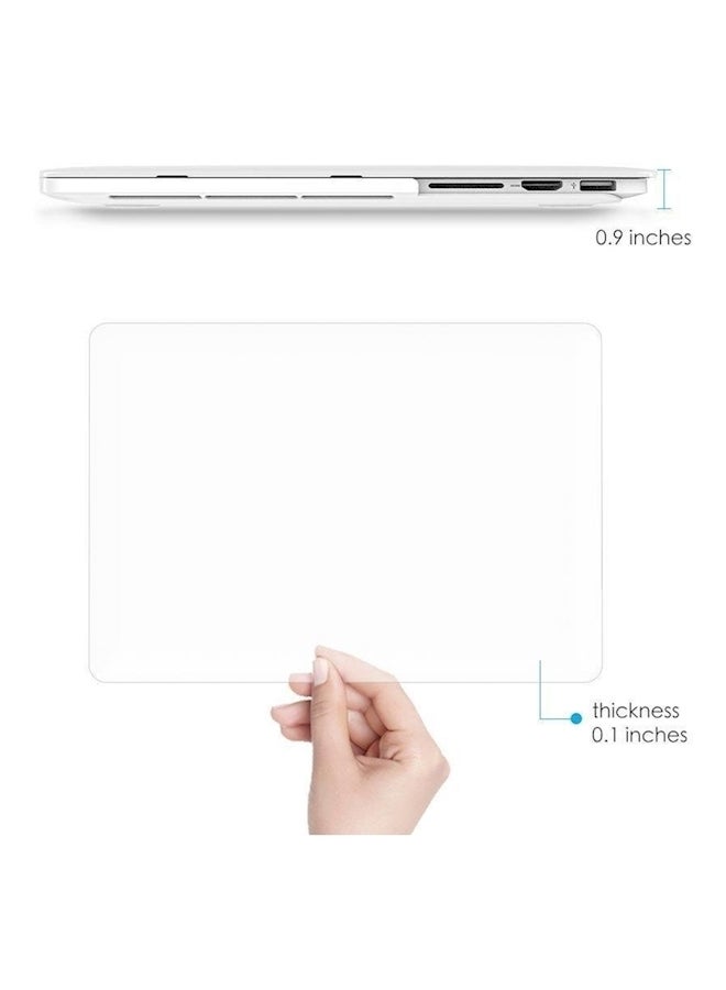 Plastic Hard Case And Keyboard Cover For Apple Macbook Pro 13-Inch With Retina Display Clear